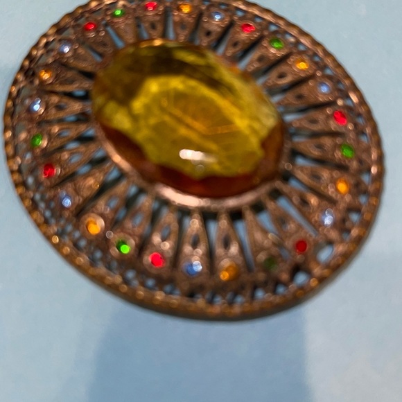 Beautiful vintage multi stone pin - Picture 6 of 7